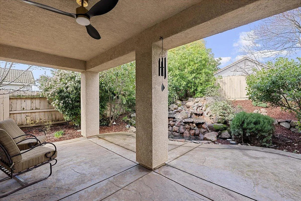 The outdoor patio