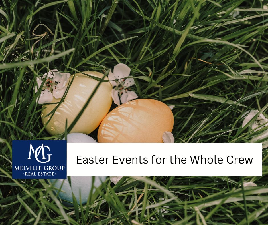 Easter eggs tucked in the grass