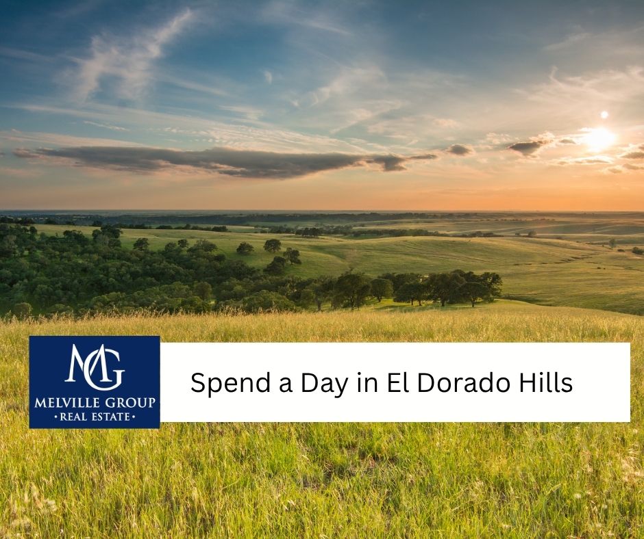 An image of El Dorado Hills, golden hills and a sunset